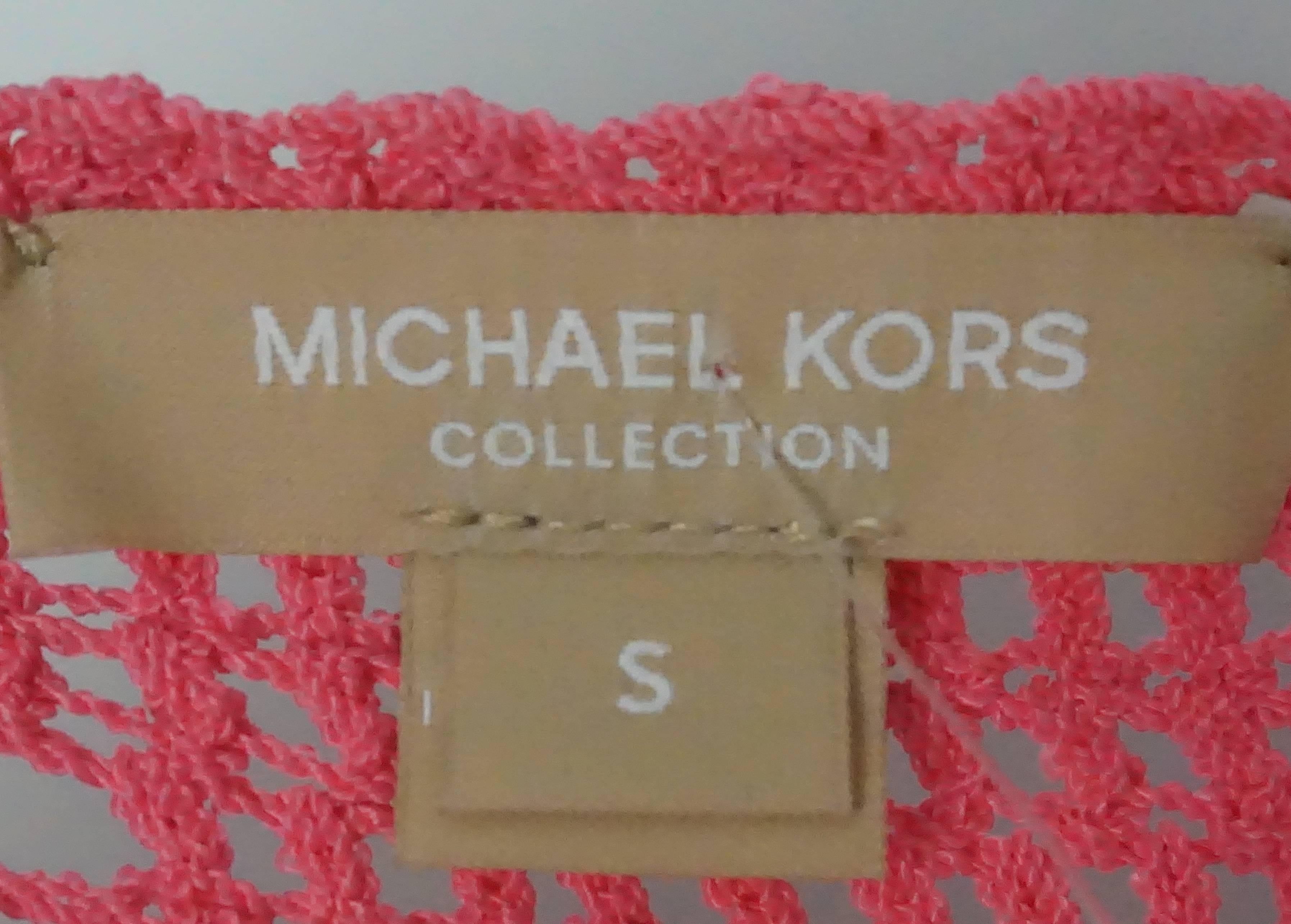 Michael Kors Pink Knit Dress - Small  In Excellent Condition For Sale In West Palm Beach, FL