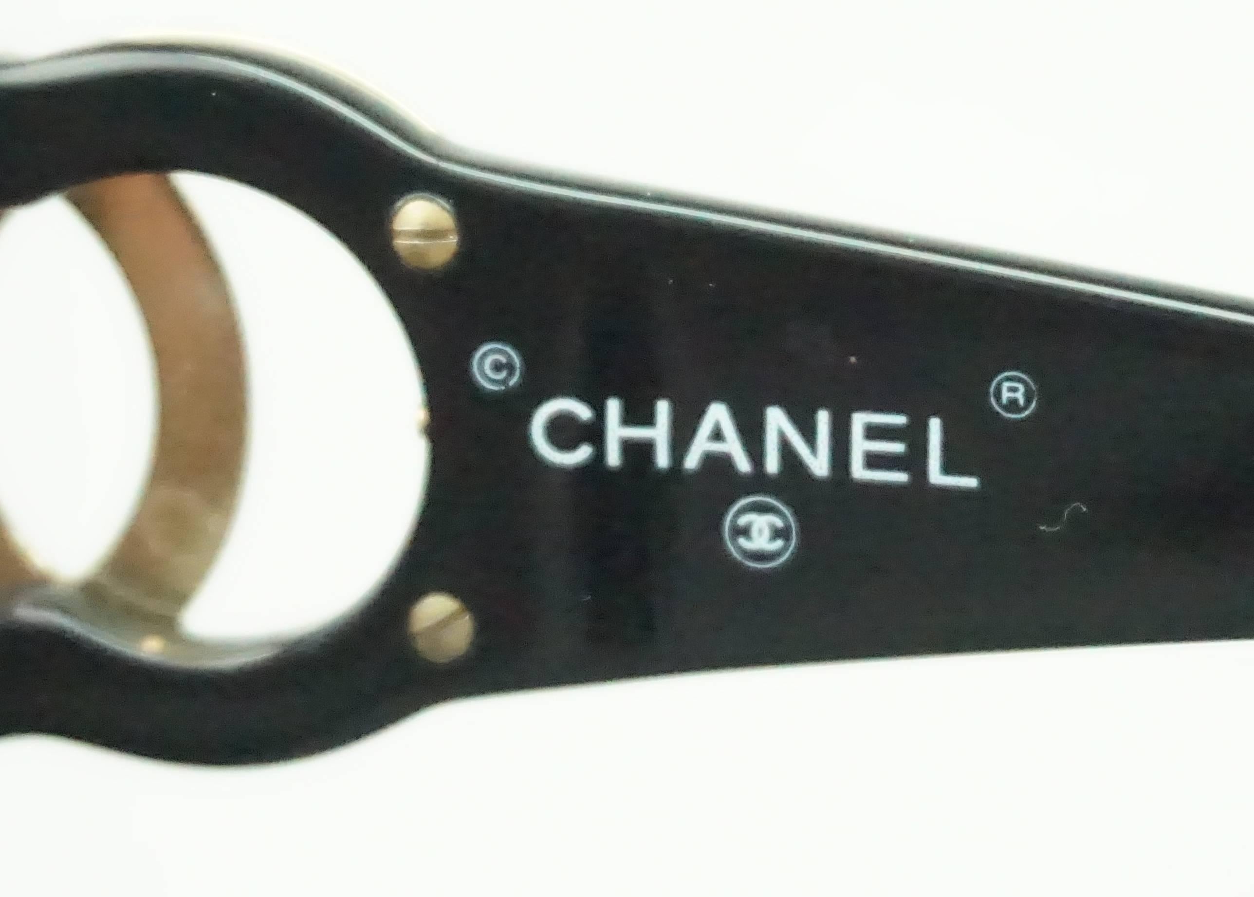 Chanel Black w/ Gold CC Logo Sunglasses 1