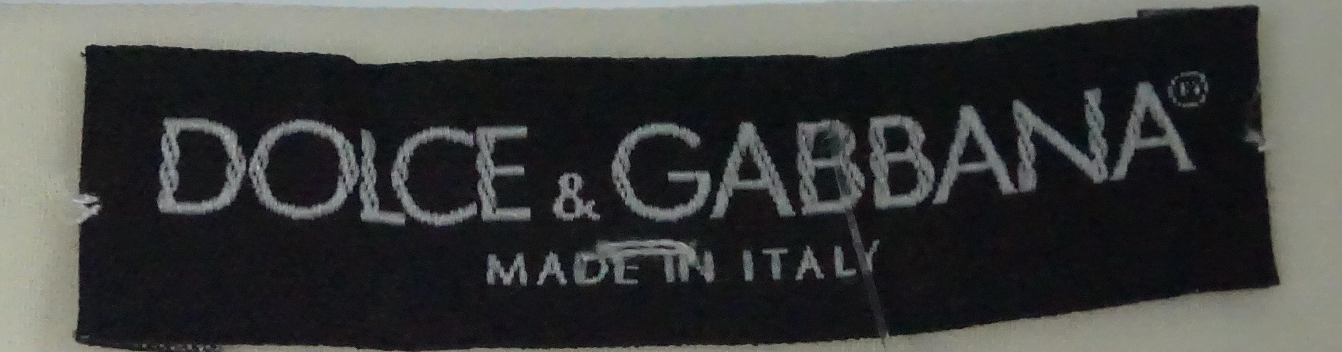 Dolce & Gabbana Ivory Silk Chiffon Top w/ Beaded Details - Medium 1