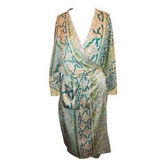 Cavalli Blue & Green Printed Robe - rt. $1995