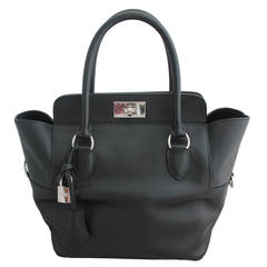 Hermes Black Evercolor 20cm Toolbox Handbag - circa 2010