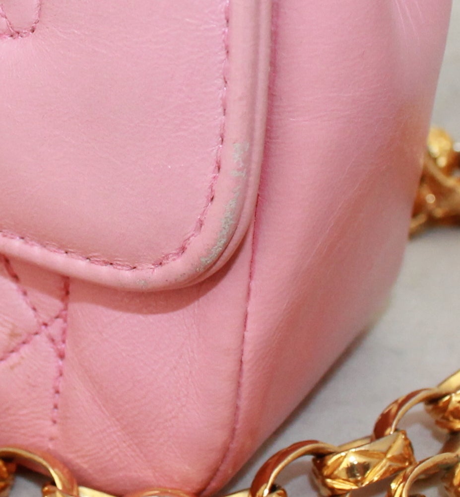 Women's Chanel Pink Quilted Lambskin Handbag GHW - circa 1991