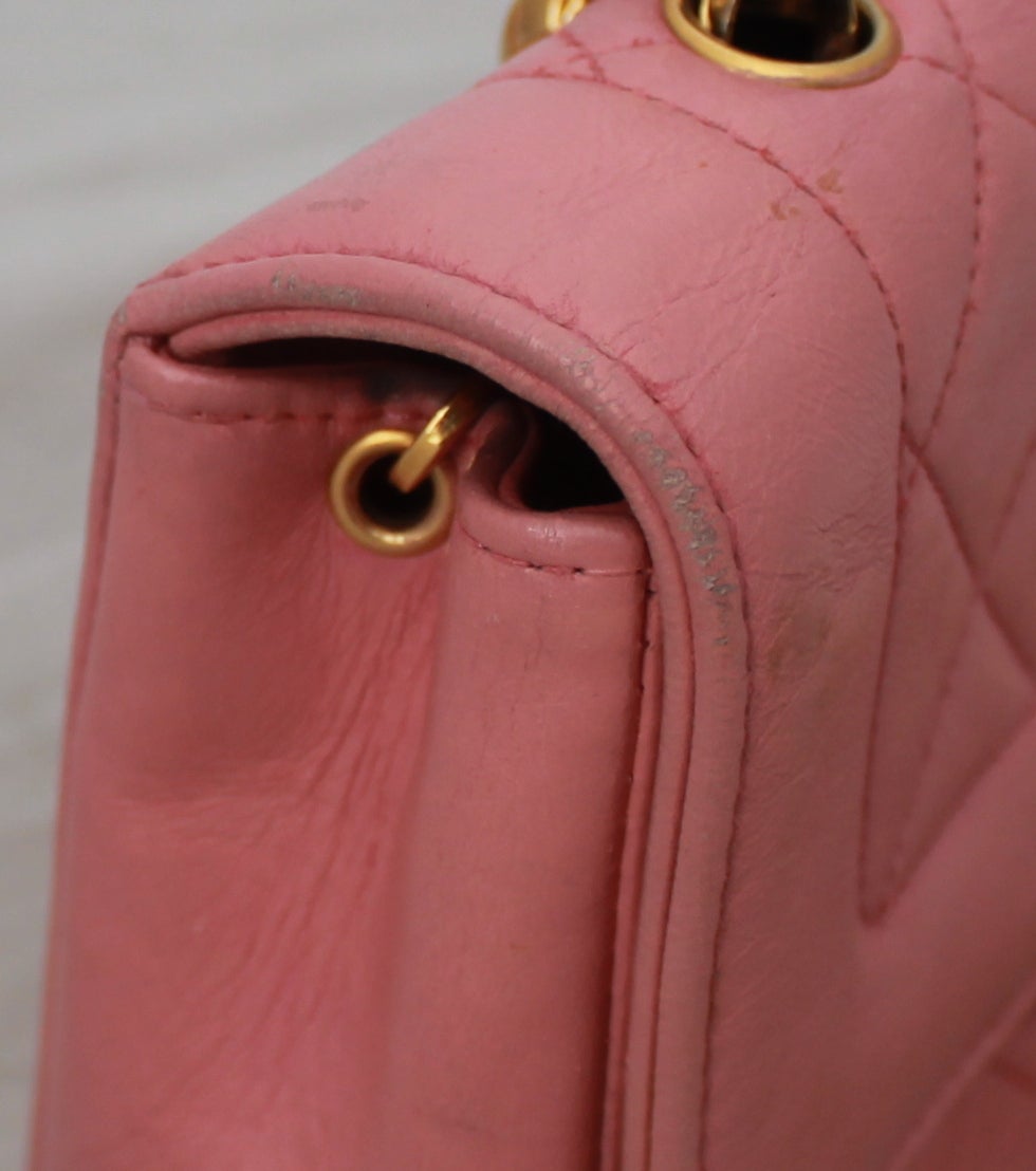 Chanel Pink Quilted Lambskin Handbag GHW - circa 1991 1