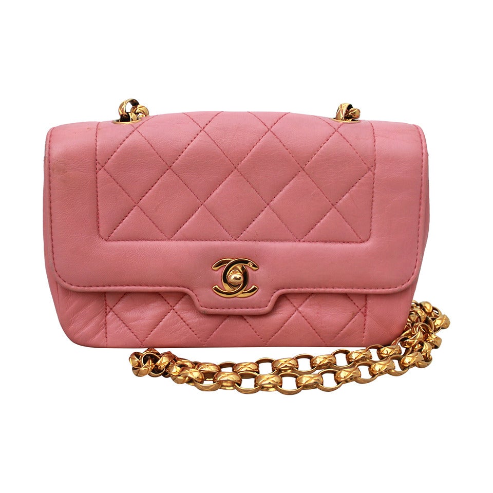 Chanel Pink Quilted Lambskin Handbag GHW - circa 1991