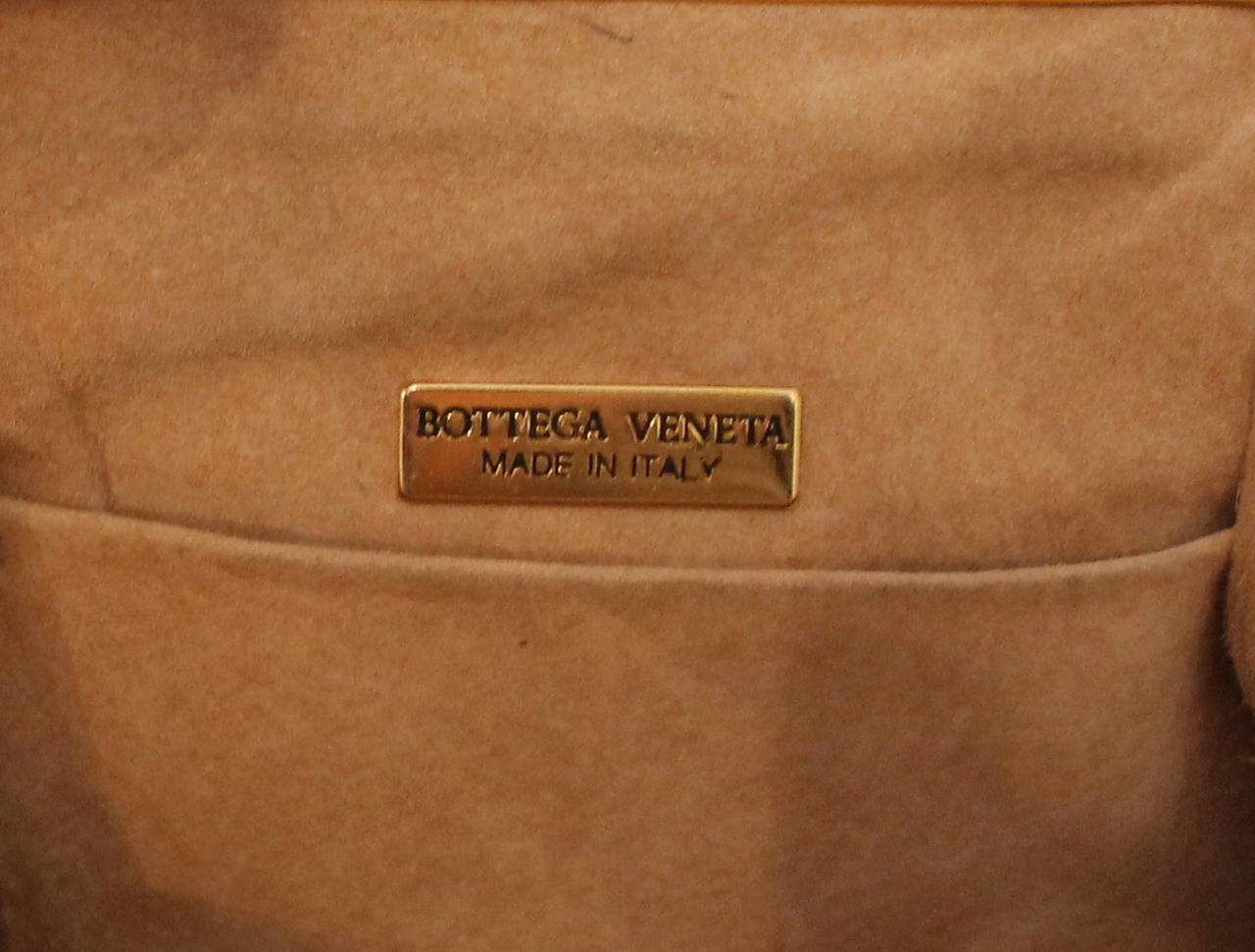 Bottega Veneta 1980's Vintage Mustard Braided Leather Clutch/Crossbody Bag 2