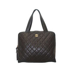 Vintage Chanel Brown Caviar Leather Handbag - Circa 2000 - GHW