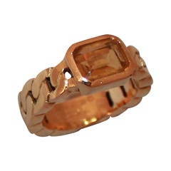 Chanel 18K Gold & Citrine Ring