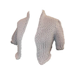 Brunello Cucinelli Lavender Knitted Short Sleeve Bolero - S