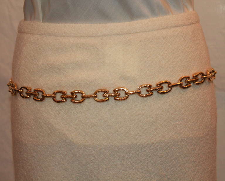 Women's Chanel Vintage Gold Large Link Chain Belt - circa 80's