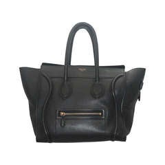 Celine Black Mini Luggage Handbag - Smooth Leather