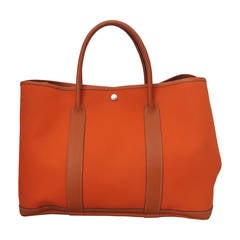 Hermes Burnt Orange Garden Party GM Handbag Retail circa 2006