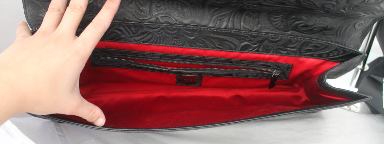 fendi black embossed bag