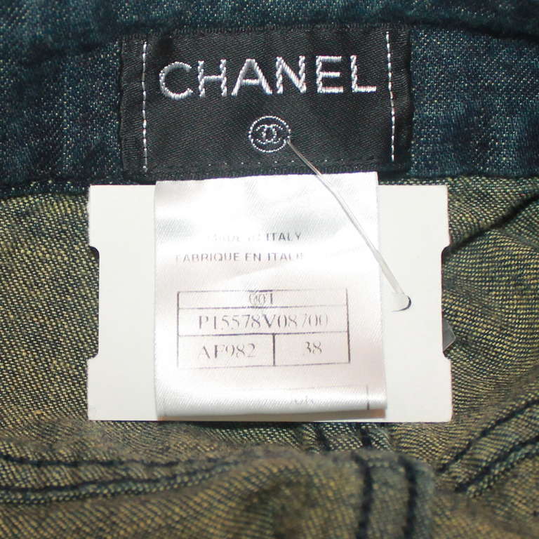 Chanel Denim Zippered Skirt- 38 1