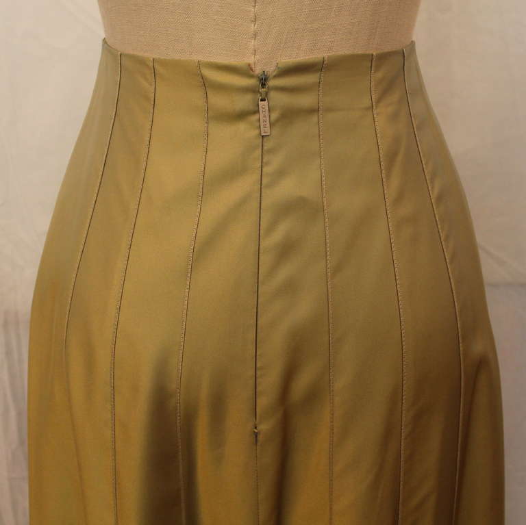 Chanel Green Iridescent Maxi Skirt - 38 In Excellent Condition In West Palm Beach, FL