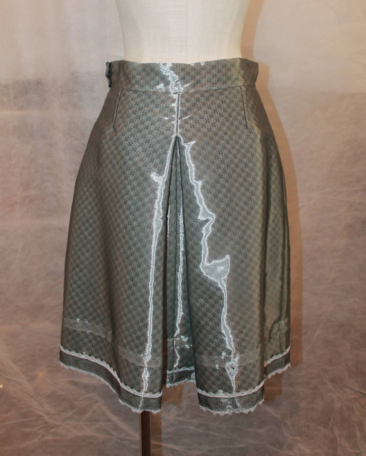 silk layered skirt