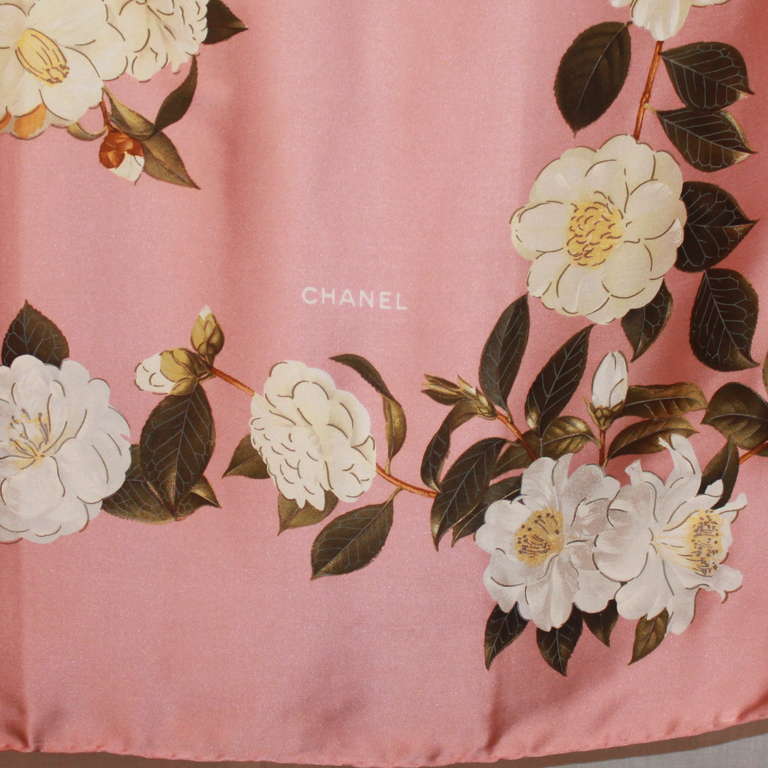 chanel flower scarf