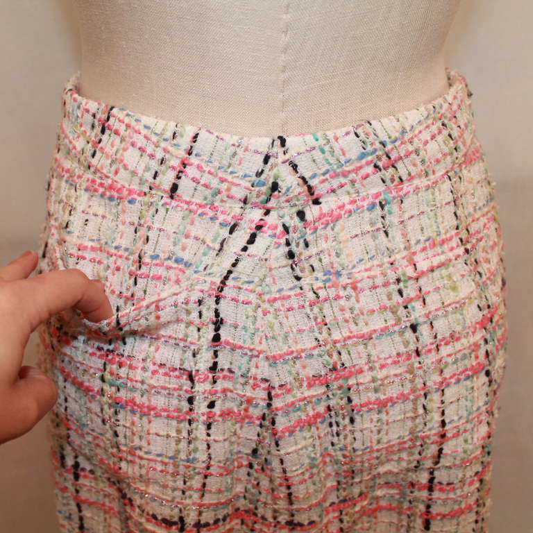 Chanel Pastel Tweed Skirt - 40 1