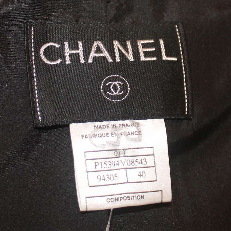 Chanel Black Cropped Jacket - 40 - circa 2000 For Sale at 1stDibs