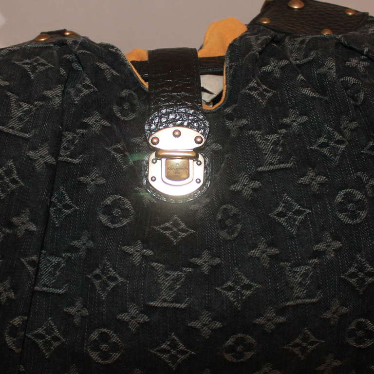 LV Monogram Black Denim Mahina Tote XL_Louis Vuitton_BRANDS_MILAN