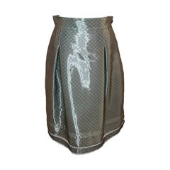 Chanel 2009 Sheer Gunmetal & Lace Layered Skirt - 42 9