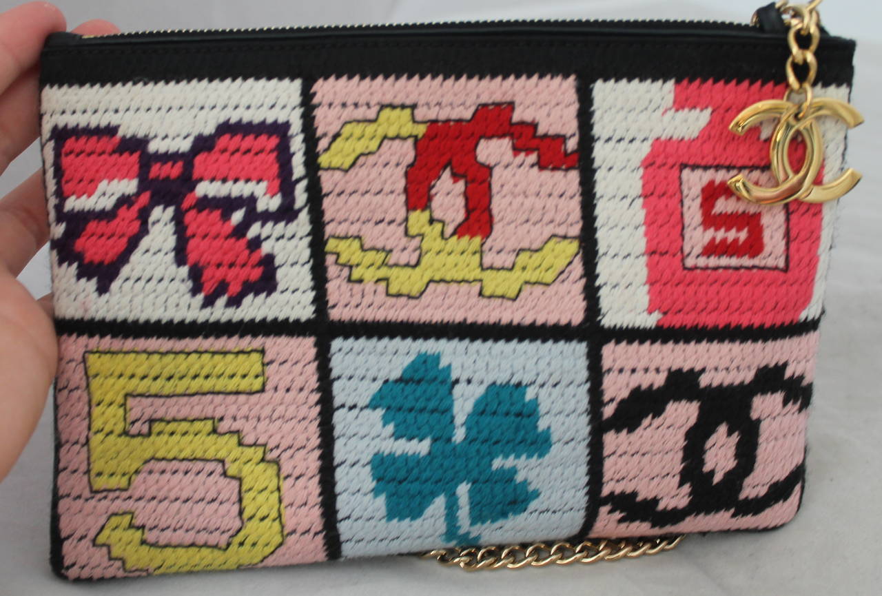 Chanel Multi Color Needlepoint 