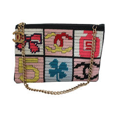 Chanel Multi Color Needlepoint "Lucky Charms" handbag - GHW - Circa 2003