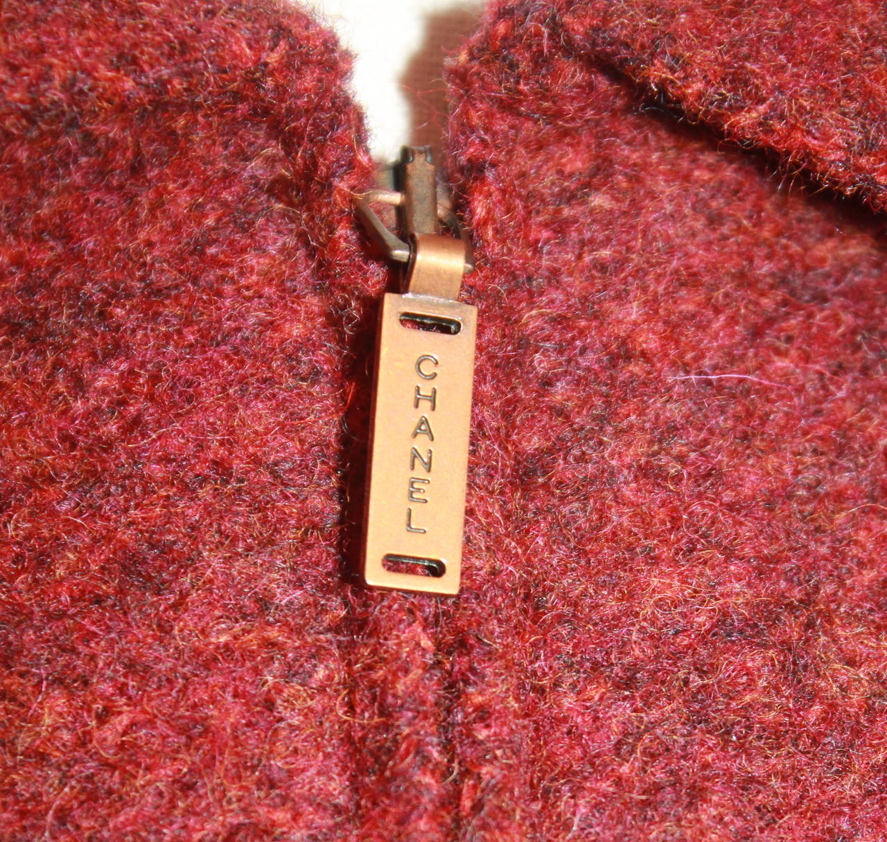 Chanel Burgundy Wool Jacket w/ matching crossbody handbag-38-Circa 99 1