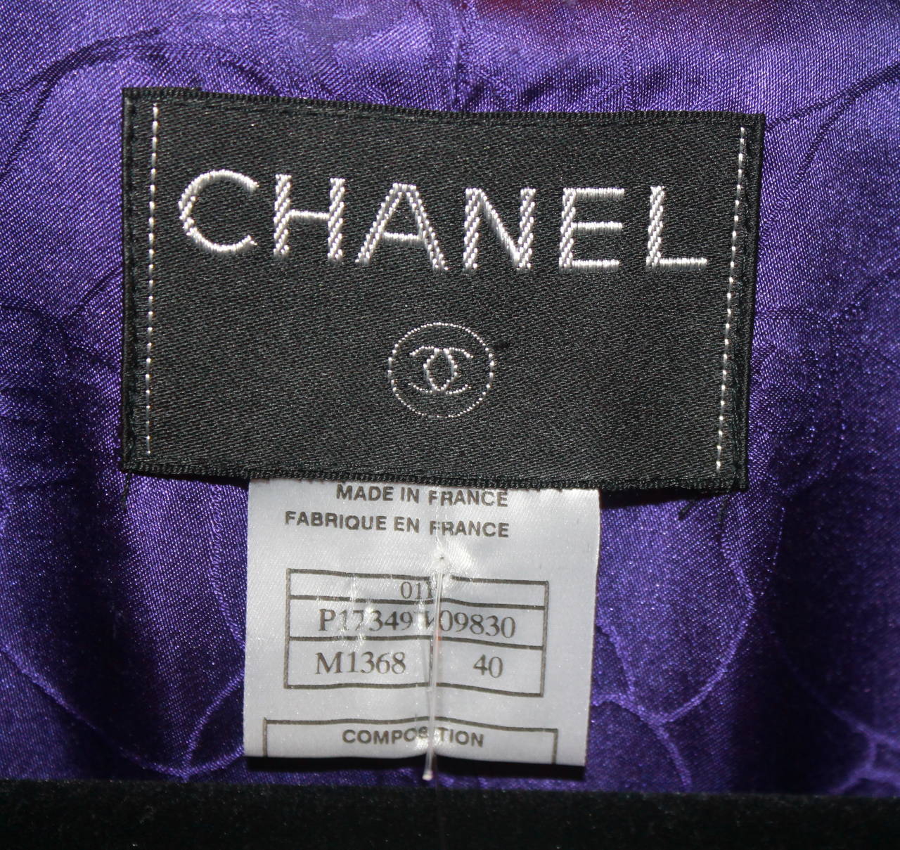 Chanel Purple Striped Wool Blend Jacket - 40 - Circa 2001 3