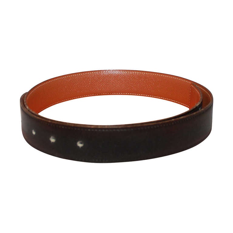 Hermes Black and Gold Togo & Box Calf Leather Belt - 76