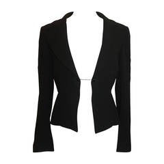 Chanel Black Wool Tuxedo Style Jacket - 40 - NWT