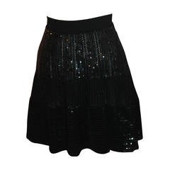 Alaia Black Beaded mini skirt - Circa 90's - Small