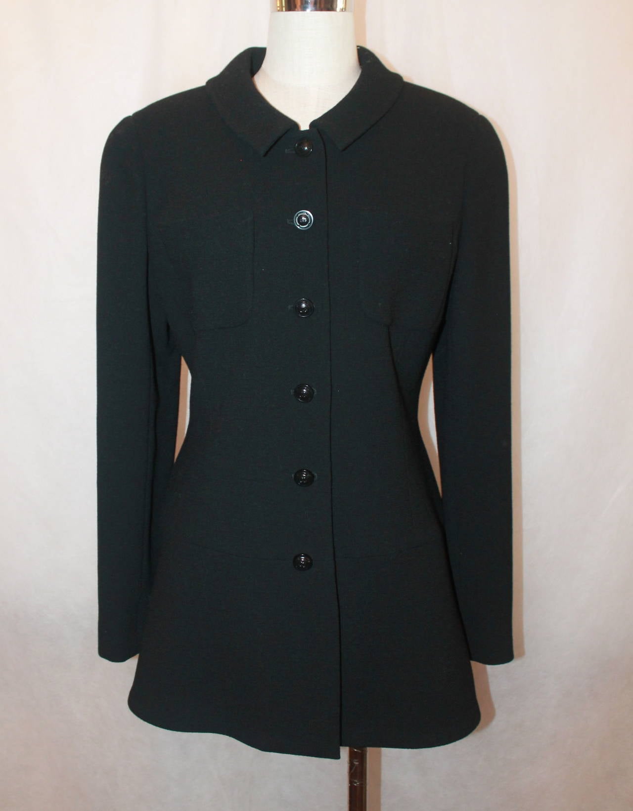 1997 Chanel Black Single Breasted Jacket