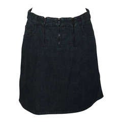 Chanel Denim Zippered Skirt- 38