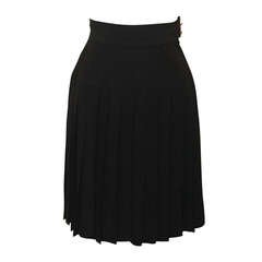 Chanel Black Pleated Skirt- 34