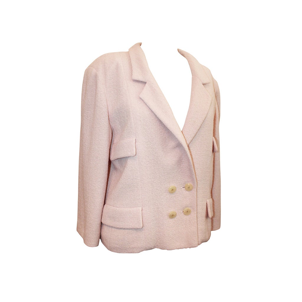 1999 Chanel Peach Double Breasted Jacket