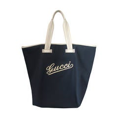 Gucci Navy Large Tote