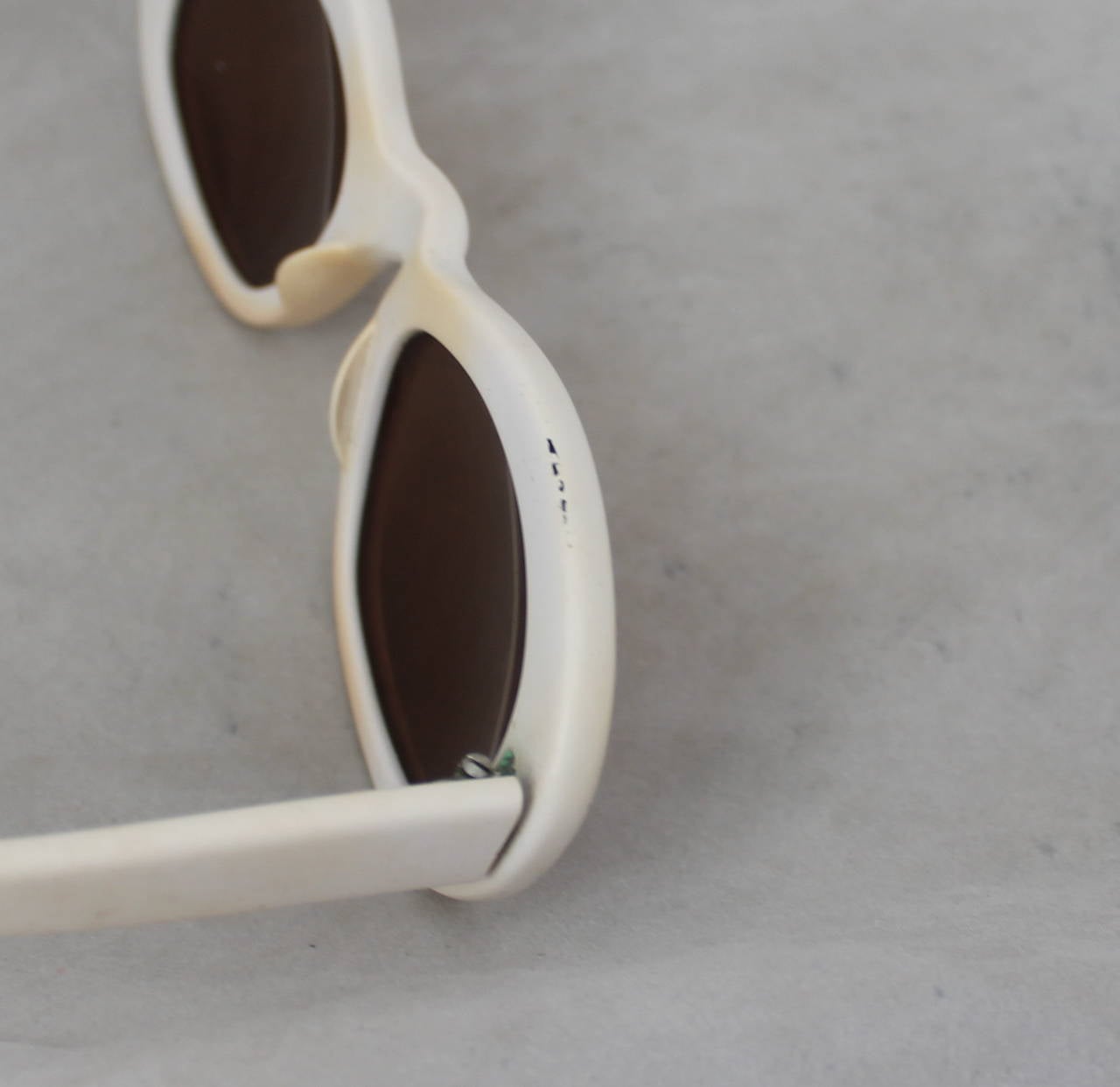 Azzedine Alaia 1990's Vintage White Frame Sunglasses 1