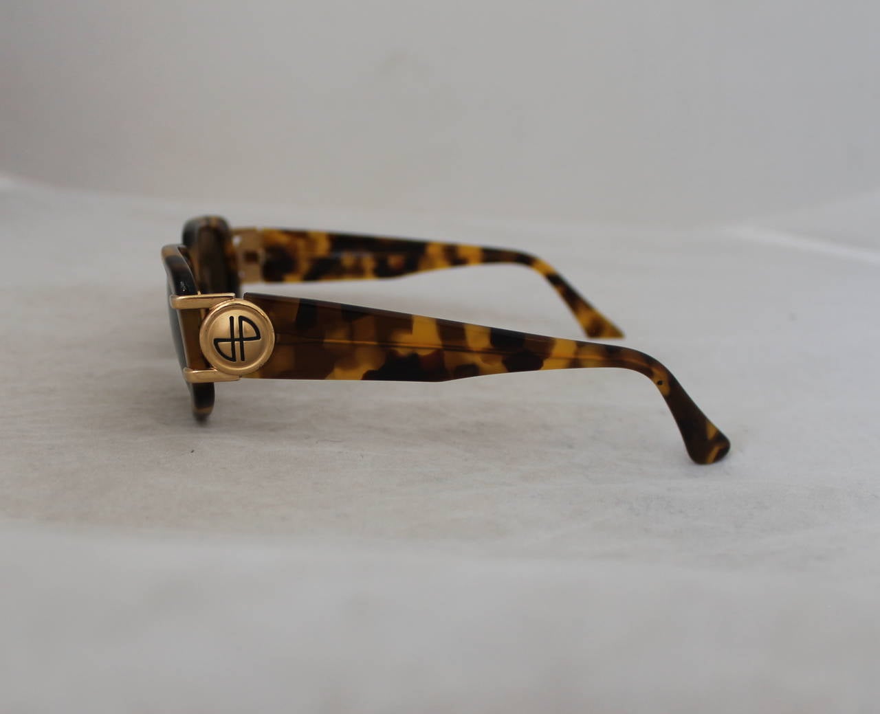 Black Jean Patou 1980's Vintage Tortoise Sunglasses