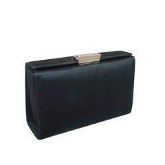 Ralph Lauren Collection Black Satin Clutch