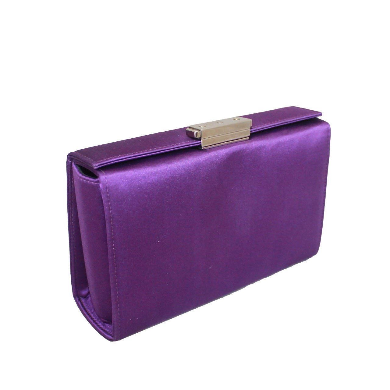 Ralph Lauren Collection Purple Satin Clutch