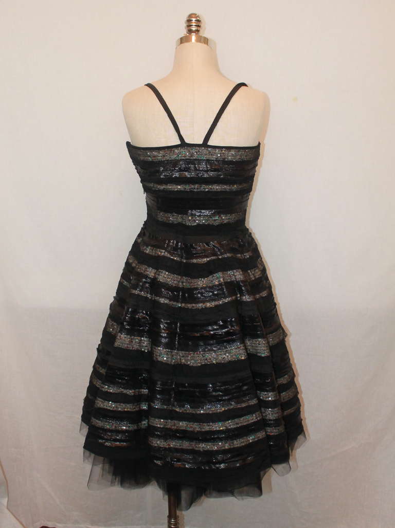 Fendi Black Silk Lace Dress - 38 In Excellent Condition In West Palm Beach, FL