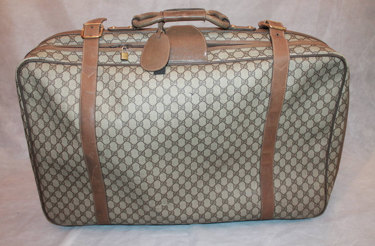 Gucci Vintage 1980's Printed Monogram Luggage Piece For at 1stDibs | 1980s luggage, 1980s, gucci 1980