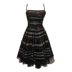 Fendi Black Silk Lace Dress - 38