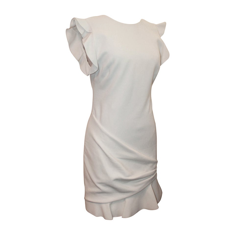 NEW Emilio Pucci Ivory Wool Blend Short Dress - 10 - rt. $1, 580