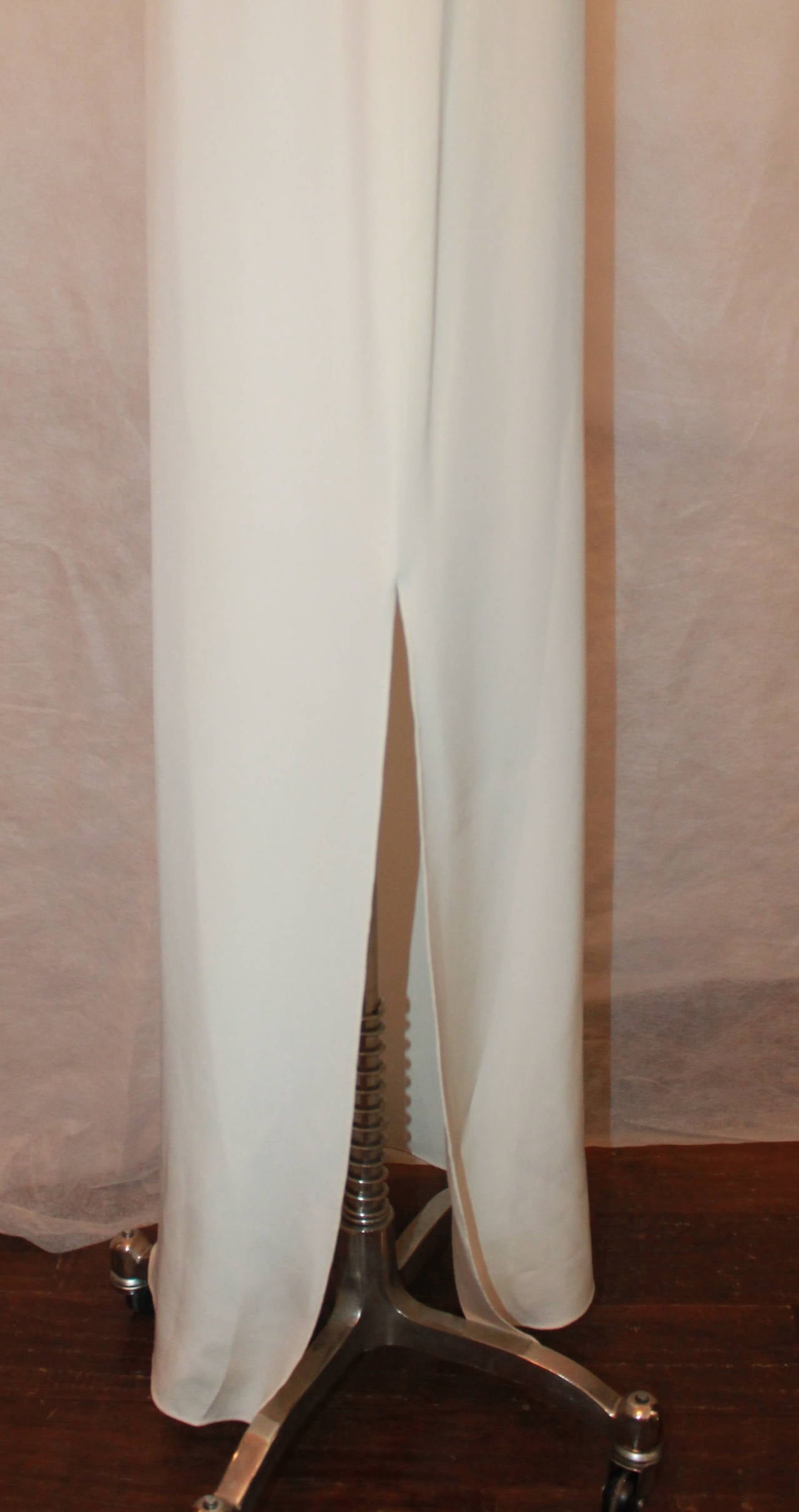 silk maxi skirt with slit
