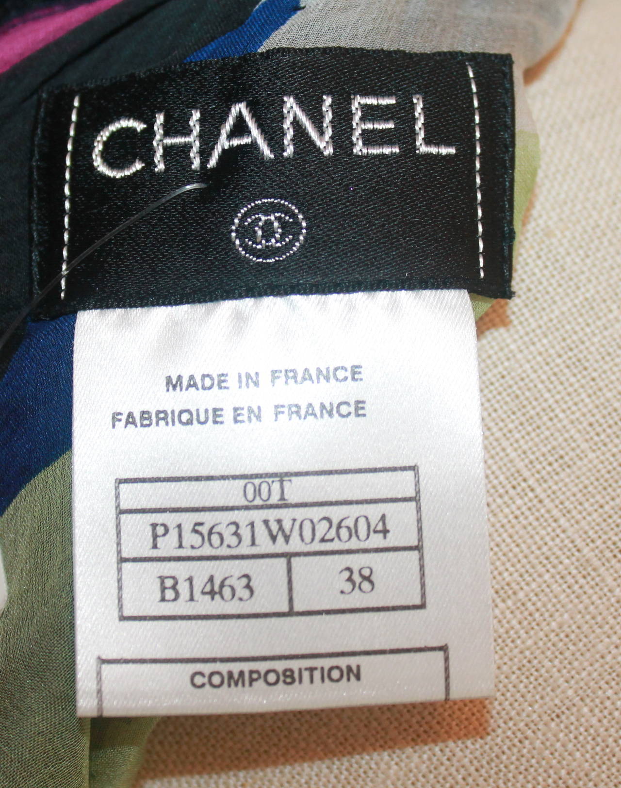 Chanel 2000 Black & Multi-Color Cropped Top - 38 1