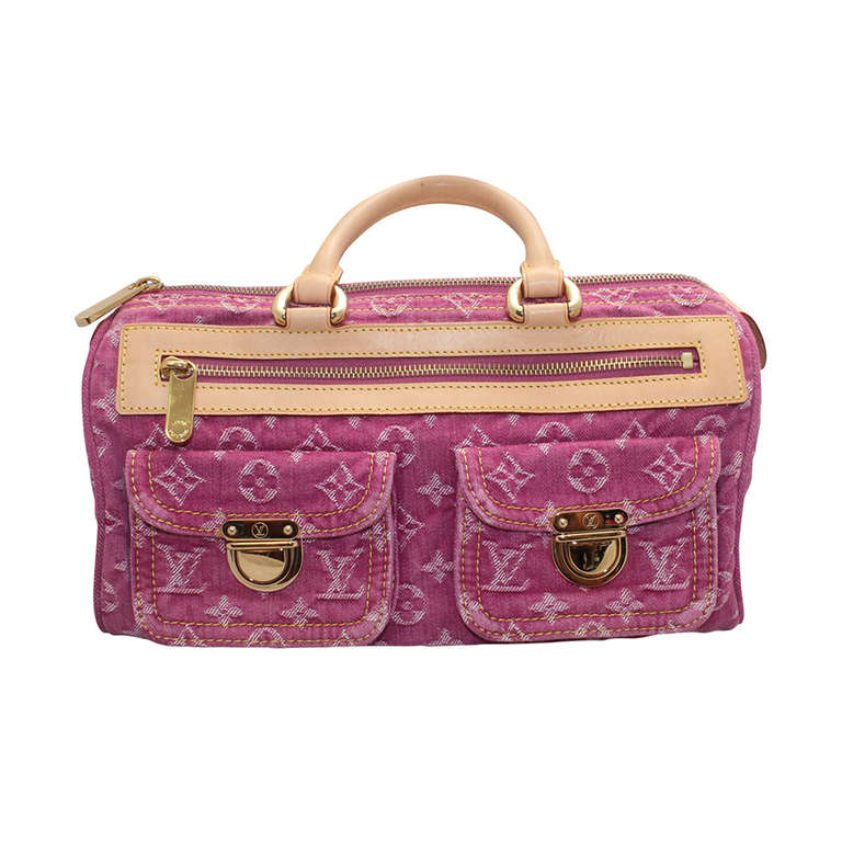 Louis Vuitton Pink Denim Handbag