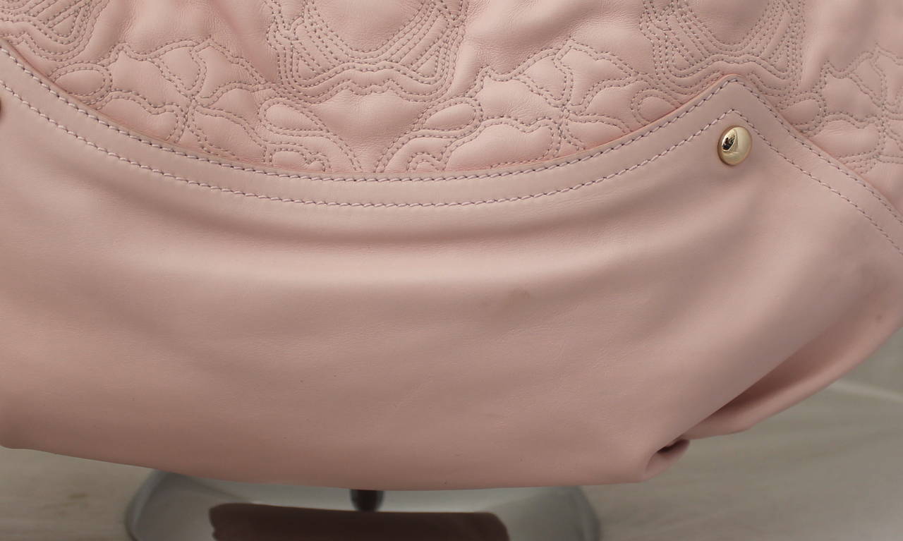 Versace Pastel Pink Motif-Themed Quilted Leather Shoulder Bag 2