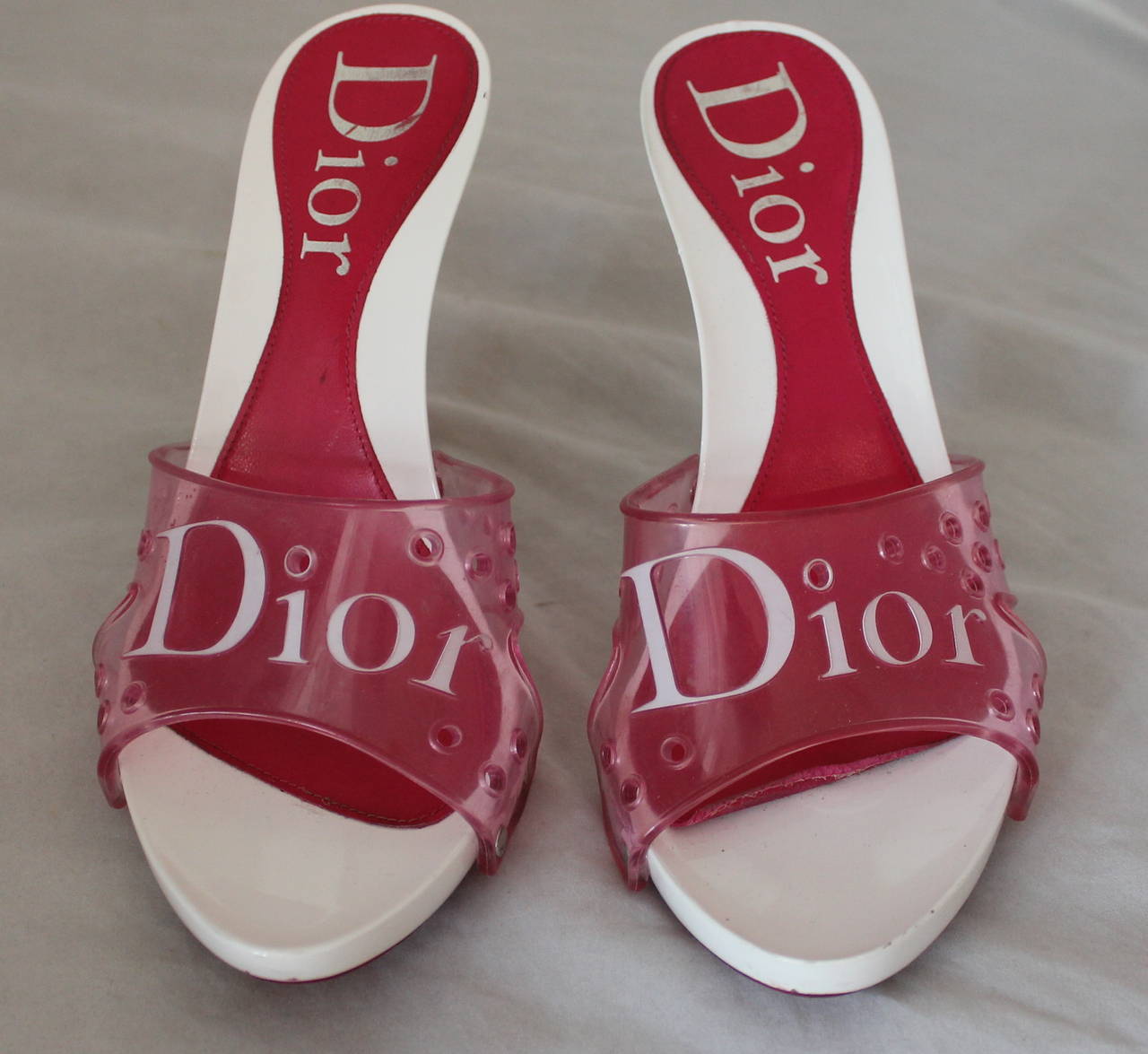 dior vintage heels pink