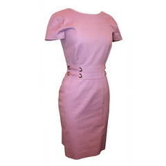 Versace Pink-Lavender Fitted Round-Neck Dress - 4